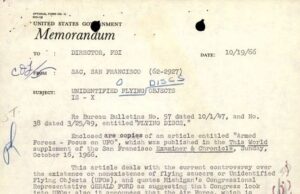 Документы ФБР об НЛО меморандум 1966
